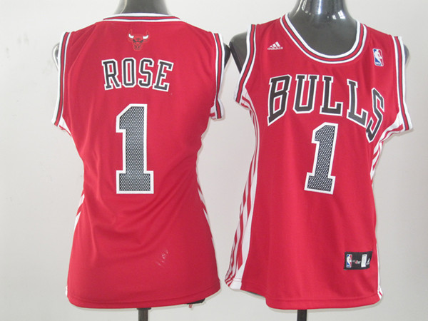  NBA Women Chicago Bulls 1 Derrick Rose Swingman Red Jersey